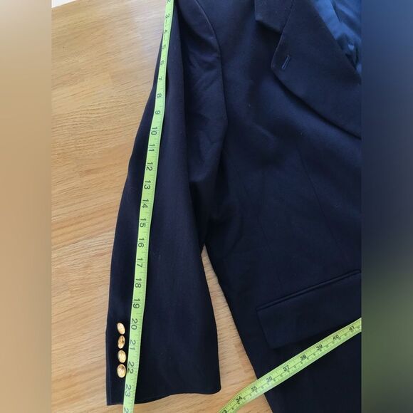 Austin Reed Classic Navy Wool Single Breasted Blazer Size 20W Petite Vintage NWT - Picture 5 of 13